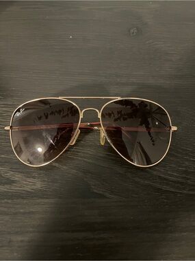 Ray bans brown aviator sunglasses
